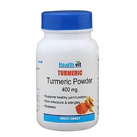 Healthvit Turmeric Powder 400mg 60 Capsules