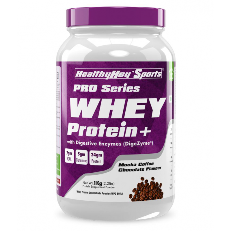 HealthyHey Sports Whey Protein Concentrate80% Mocha Coffee Chocolate 1 kg