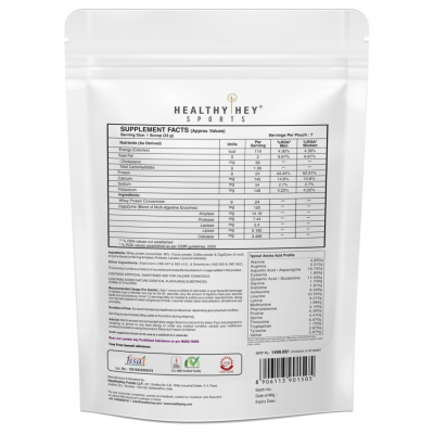 HealthyHey Sports Whey Protein Sports Concentrate mocha coffee 250 gm