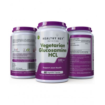 HealthyHey Veg. Glucosamine (Non-Shellfish Derived) 500 mg Capsule
