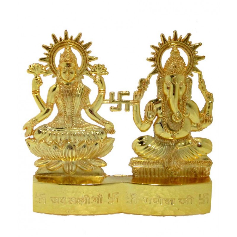 Heaven Decor Brass Laxmi Ganesha Idol