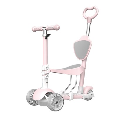 Height Adjustable 3-Wheel Kids Kick Scooter Kickboard With Seat For Ages 3~6 Child Ride On Toy Toddler Baby Walker