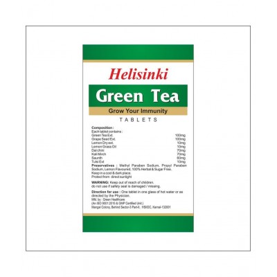 Helisinki Green Tea Best Way to Loose Weight 60 Tablet 120 gm Pack Of 1