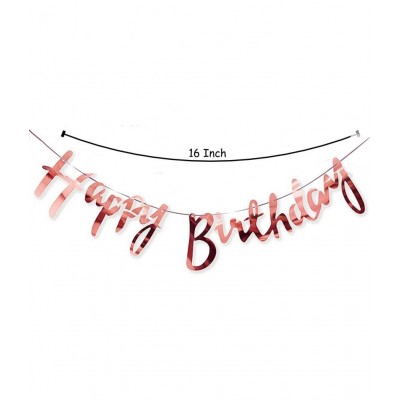 Hemito Birthday Decoration Kit 60 pc – Rose Gold and White Metallic Balloons Combo with Birthday Banner, Arc, Glue Dot for girls Kids Baby Birthday Decoration Items | Birthday Decoration Combo