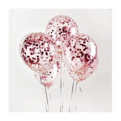 Hemito Birthday Decoration Kit 60 pc – Rose Gold and White Metallic Balloons Combo with Birthday Banner, Arc, Glue Dot for girls Kids Baby Birthday Decoration Items | Birthday Decoration Combo