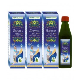 Herbal Canada Aloevera Amla Liquid 1 l Pack of 3