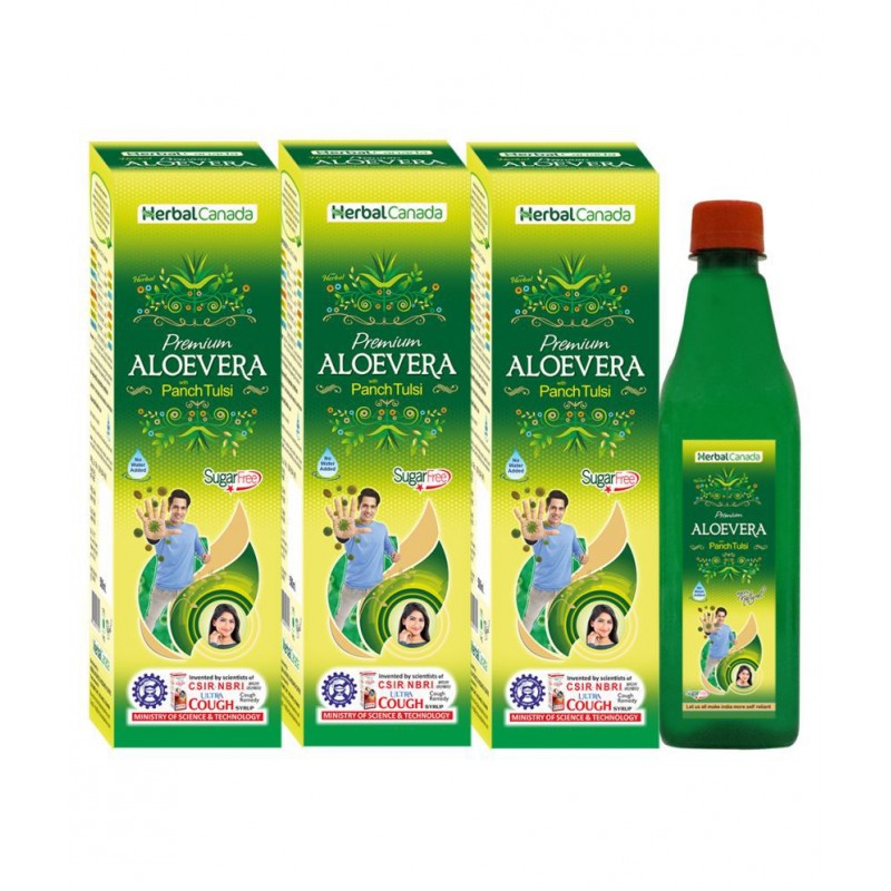 Herbal Canada Aloevera Ras Liquid 1 l Pack of 3