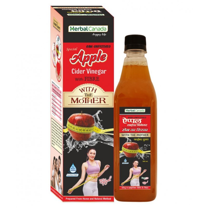Herbal Canada Apple Cider Vinegar With Mother 500 ml Fruit Single Pack