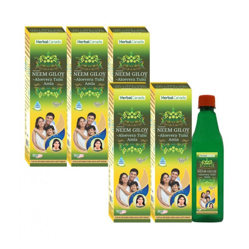 Herbal Canada Neem Giloy Liquid 500 ml Pack Of 5