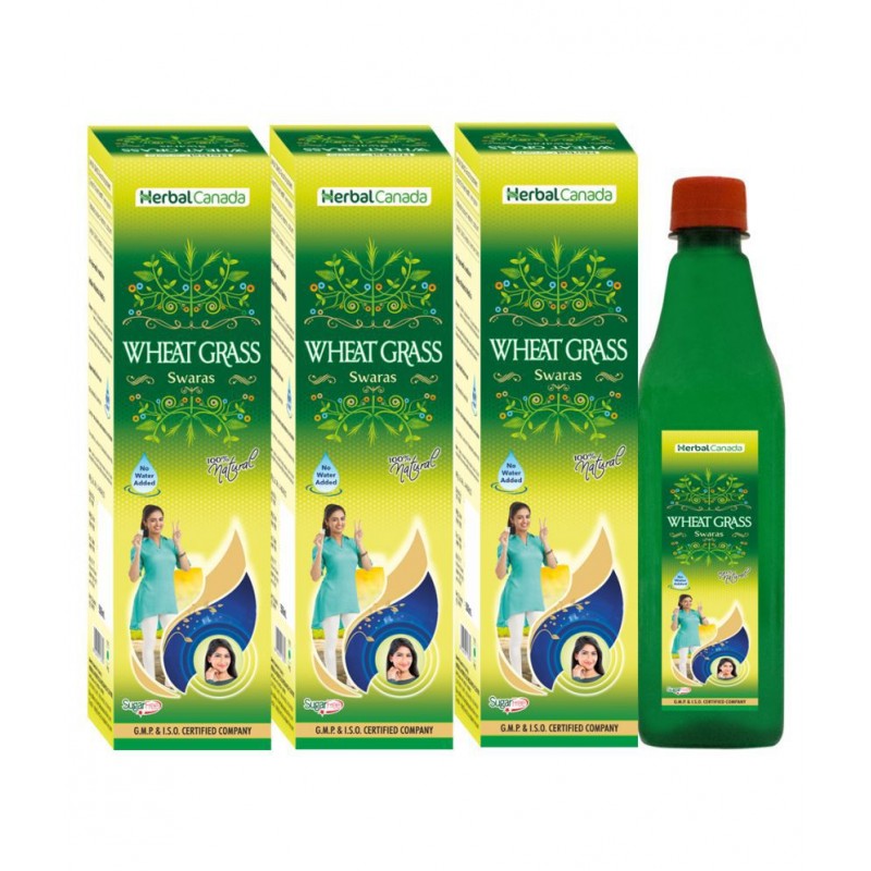 Herbal Canada Wheat Grass Ras Liquid 500 ml Pack of 3