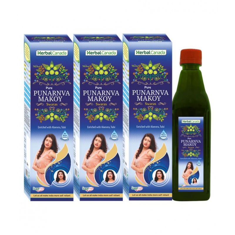 Herbal Canada punarnava Makoi Liquid 500 ml Pack of 3