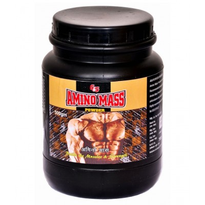 Herbal Care Amino Mass (Builds Muscles & Strength) Powder 500 gm Pack Of 1