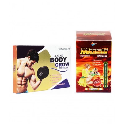 Herbal Care Musli Plus 30 Capsule & A-One Body Grow Capsule 50 no.s