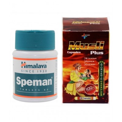 Herbal Care Musli Plus 30 Capsule & Himalaya Speman Tablet 60 no.s
