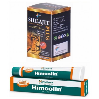 Herbal Care Shilajit Plus 30 Cap & Himalaya Himcolin Gel 30 gm