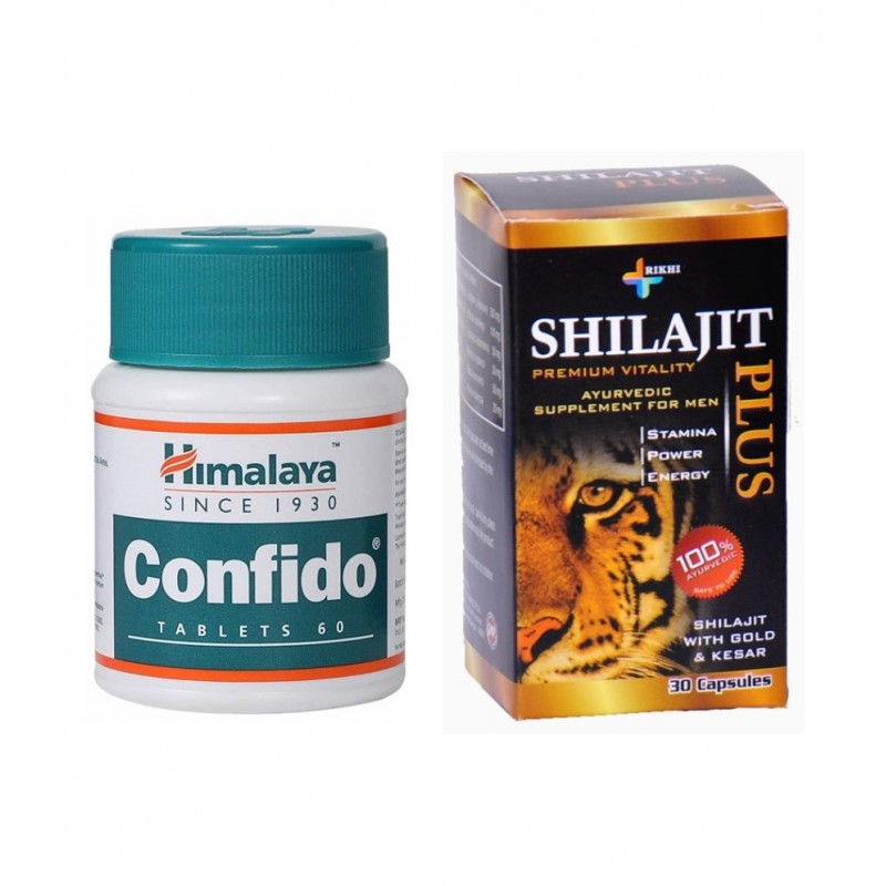 Herbal Care Shilajit Plus 30 Caps & Himalaya Confido Tablet 60 no.s