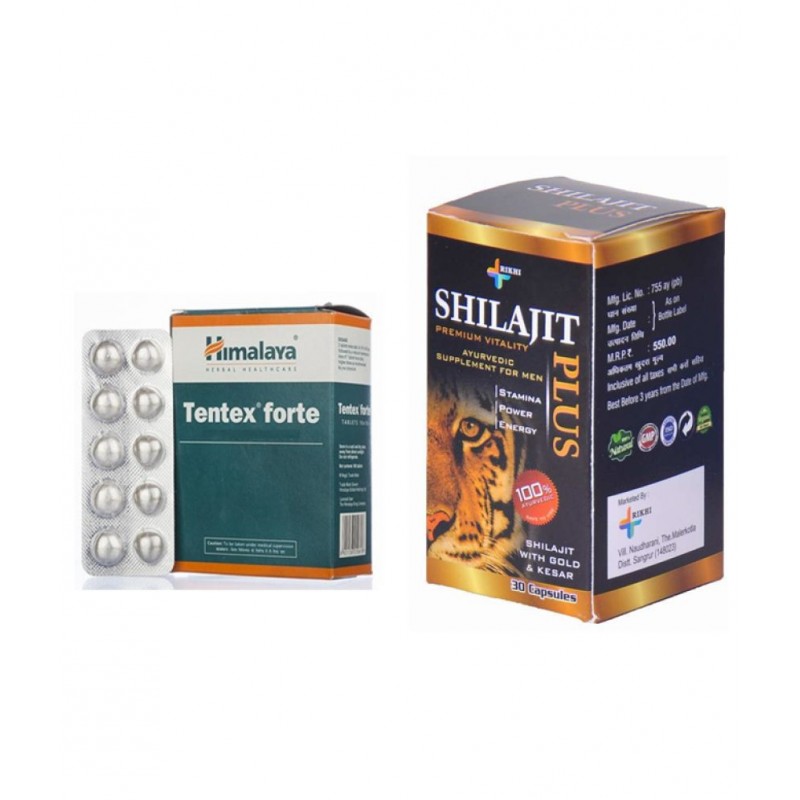 Herbal Care Tentex Forte 10 Tablets & Shilajit Plus Capsule 30 no.s