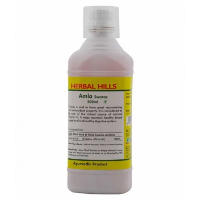 Herbal Hills Amla Swaras or Juice Liquid 500 ml Pack Of 2