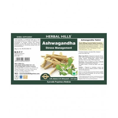 Herbal Hills Ashwagandha Tablet 120 no.s Pack Of 1