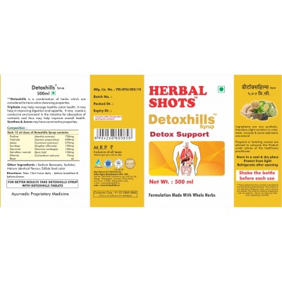 Herbal Hills Detoxhills Herbal Shots Liquid 500 ml Pack Of 2