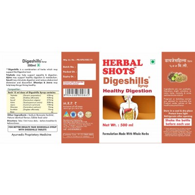 Herbal Hills Digeshills Herbal Shots Liquid 500 ml Pack Of 2