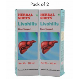 Herbal Hills Livohills Herbal Shots Liquid 500 ml Pack Of 2