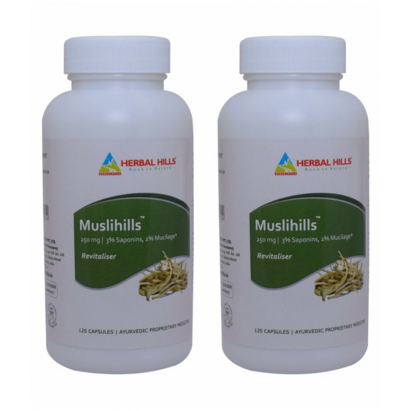 Herbal Hills Muslihills 120 (Pack of 2) Capsule 240 mg Herbal Hills Muslihills 120 (Pack of 2) Capsule 240 mg