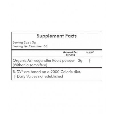 Herbal Hills Organic Ashwagandha Powder 200 gm