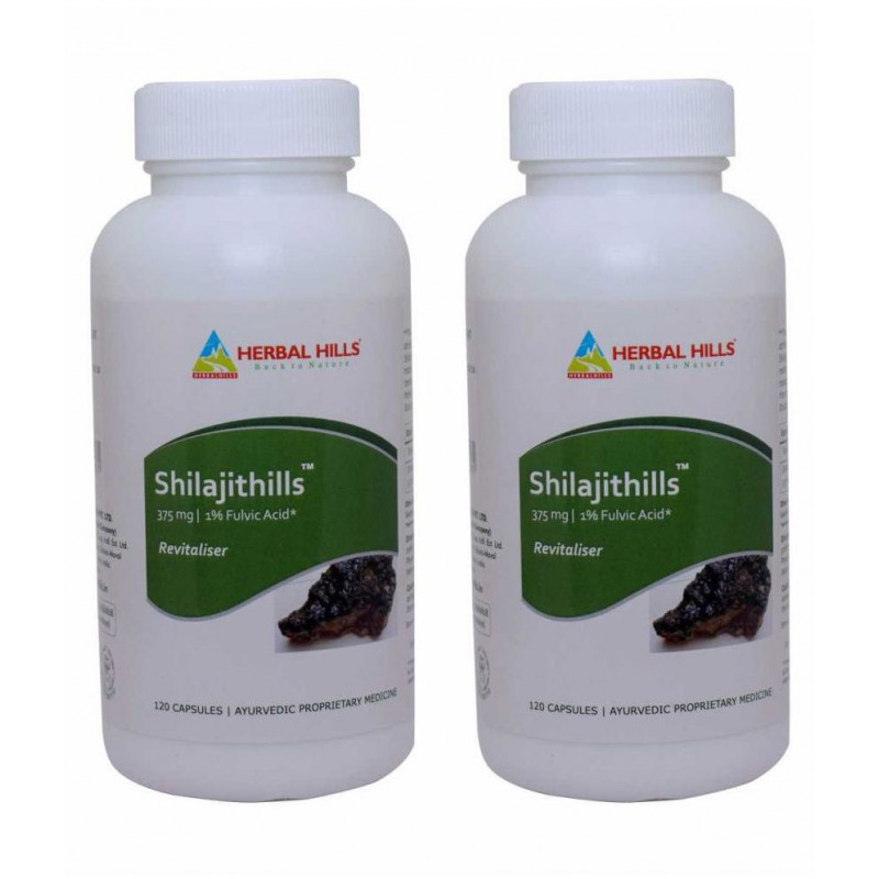 Herbal Hills Shilajithills 120 (Pack of 2) Capsule 240 mg Herbal Hills Shilajithills 120 (Pack of 2) Capsule 240 mg