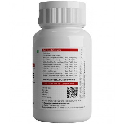 Herbal Vibe Power Capsule and Oil With Shilajit Capsule 30 no.s Pack Of 1