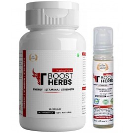 Herbal Vibe Power Capsule and Oil With Shilajit Capsule 30 no.s Pack Of 1
