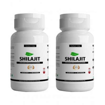 Herbal Vibe Shilajit Capsule Stamina Tablet & Power Capsule 120 no.s Pack Of 2 Herbal Vibe Shilajit Capsule Stamina Tablet & Power Capsule 120 no.s Pack Of 2