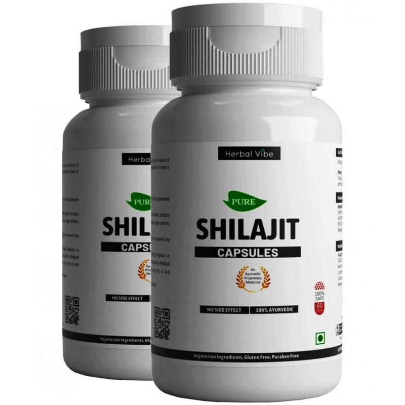 Herbal Vibe Shilajit Capsule Stamina Tablet & Power Capsule 120 no.s Pack Of 2 Herbal Vibe Shilajit Capsule Stamina Tablet & Power Capsule 120 no.s Pack Of 2