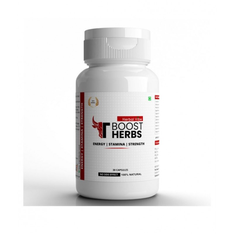 Herbal Vibe Testo Capsules For Men Stamina Booster Capsule 30 no.s Pack Of 1