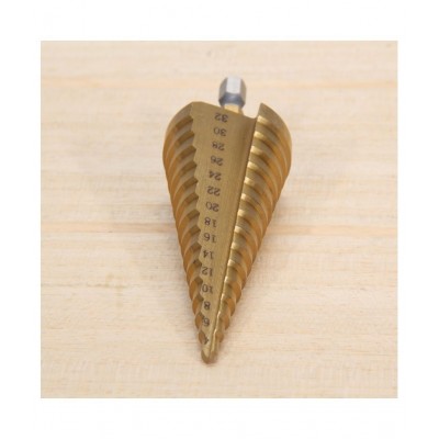 Hex Titanium Step Cone Drill Bit Hole Cutter 4-32MM HSS4241 For Sheet Metal