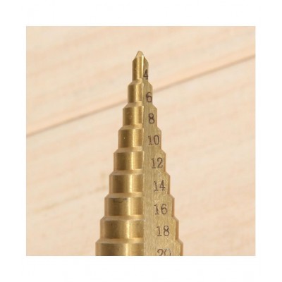 Hex Titanium Step Cone Drill Bit Hole Cutter 4-32MM HSS4241 For Sheet Metal