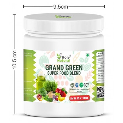 Holy Natural Grand Green Super Food Blend Energy Drink for All 241 gm