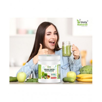 Holy Natural Grand Green Super Food Blend Energy Drink for All 241 gm