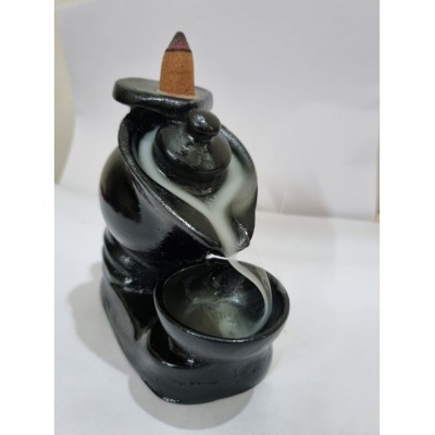 Home Artists Black Resin Smoke Backflow - Pack of 1