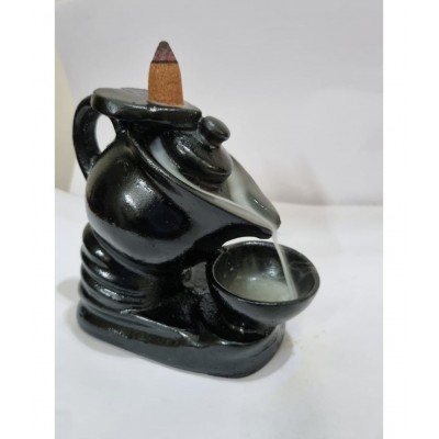 Home Artists Black Resin Smoke Backflow - Pack of 1