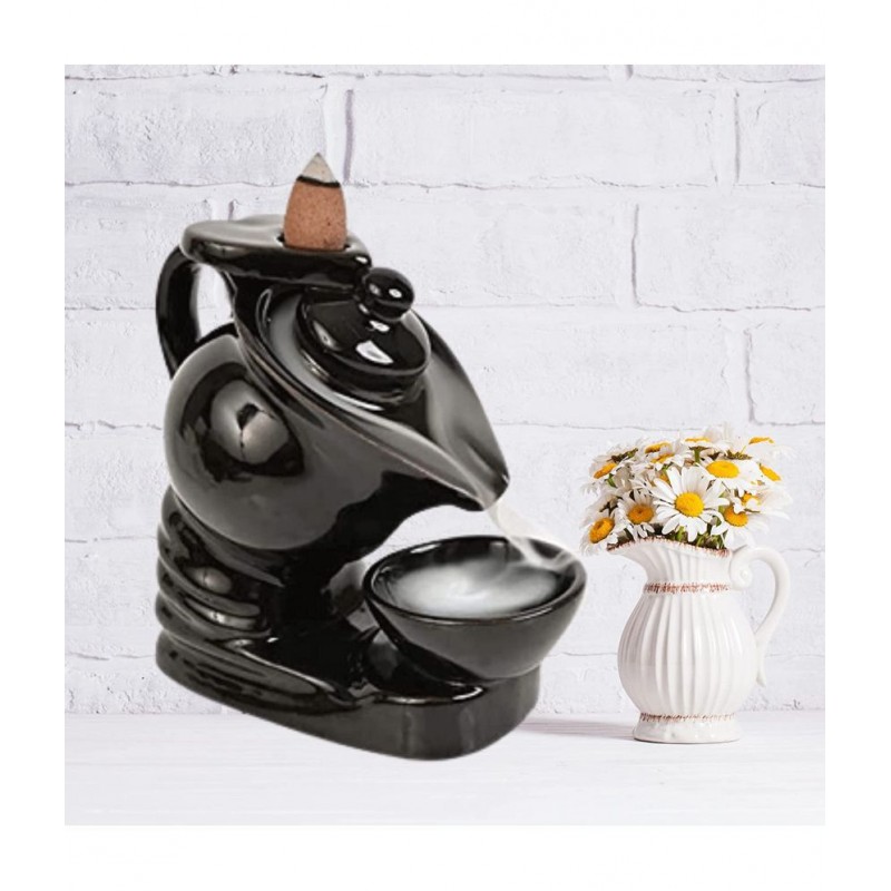 Home Artists Black Resin Smoke Backflow - Pack of 1