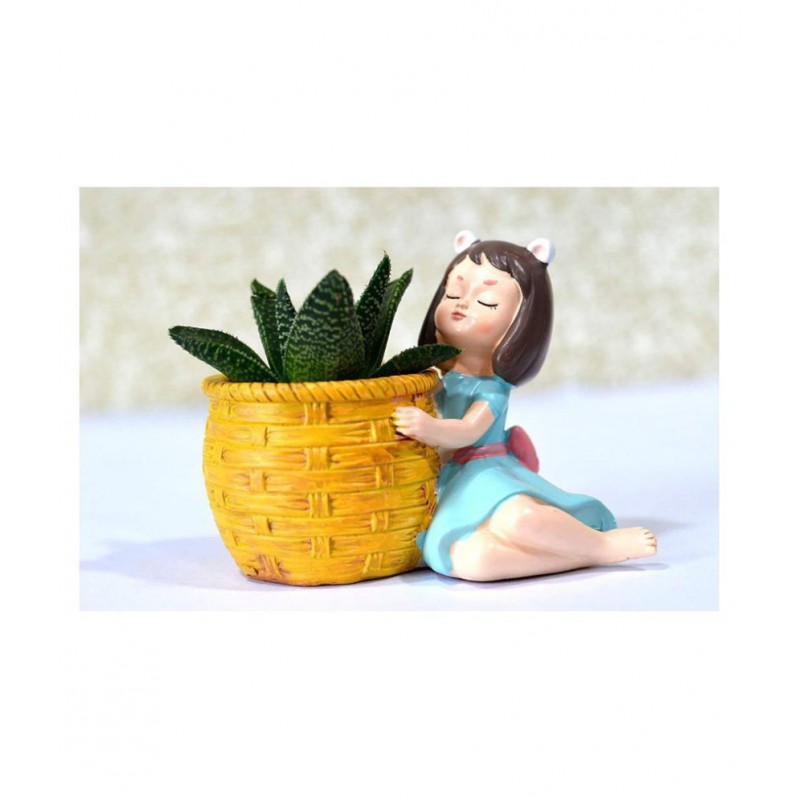 Home Artists Blue Resin Handicraft Showpiece - Pack of 1