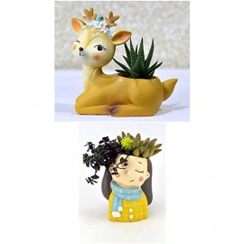 Home Artists Multicolour Polyresin Handicraft Showpiece - Pack of 2