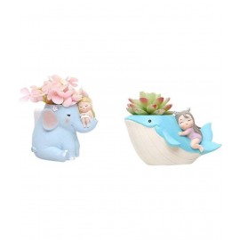 Home Artists Multicolour Polyresin Handicraft Showpiece - Pack of 2