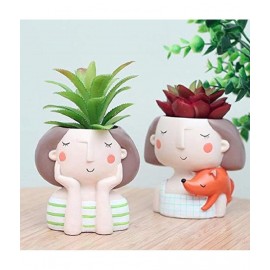 Home Artists Multicolour Polyresin Handicraft Showpiece - Pack of 2