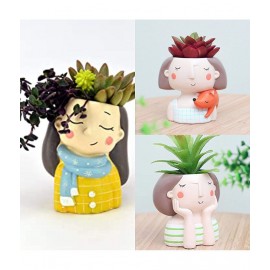 Home Artists Multicolour Polyresin Handicraft Showpiece - Pack of 3
