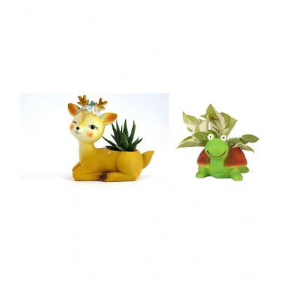 Home Artists Multicolour Resin Handicraft Showpiece - Pack of 2