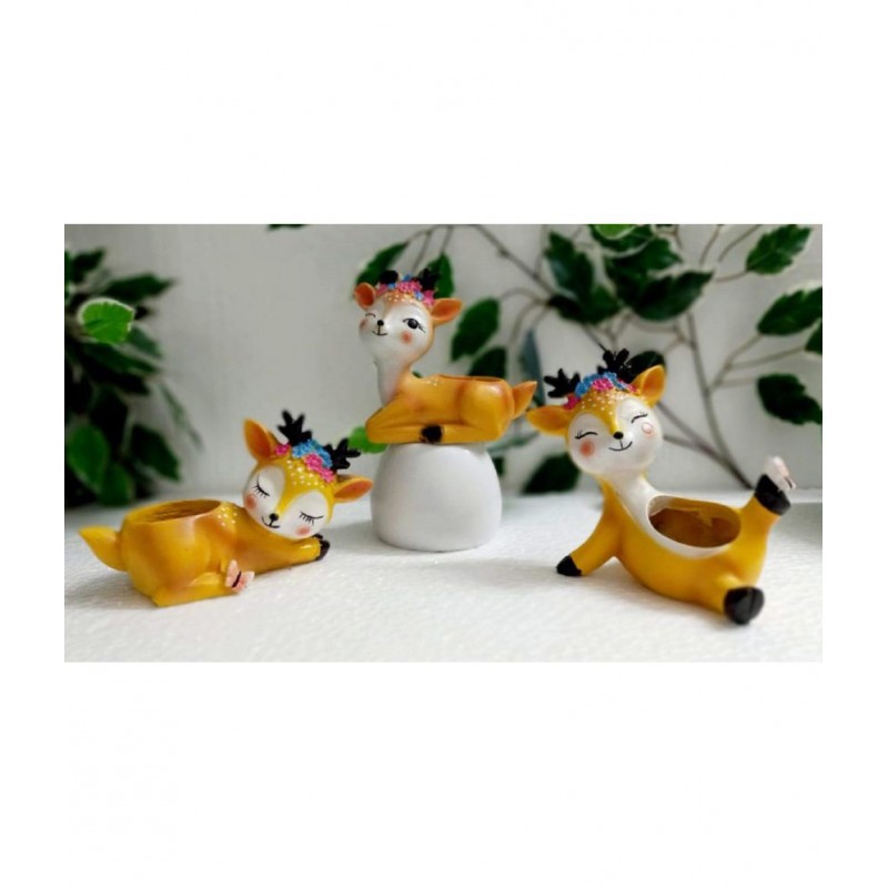 Home Artists Multicolour Resin Handicraft Showpiece - Pack of 3