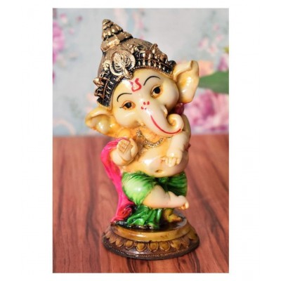 Home Artists Red  Handicraft for Gift Home Decor Showpiece Dancing Ganesha Figure Ganpati for Office Home Temple Decorative Murti/Idolurti