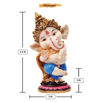 Home Artists Red  Handicraft for Gift Home Decor Showpiece Dancing Ganesha Figure Ganpati for Office Home Temple Decorative Murti/Idolurti